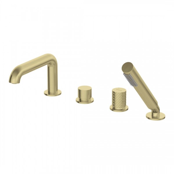 Deante Silia Hexa bateria wannowa 4-otworowa złoty szczotkowany BHS_R14M