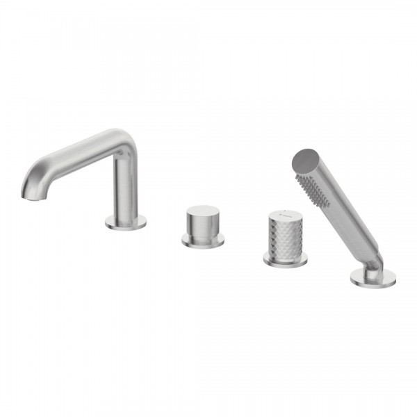 Deante Silia Hexa bateria wannowa 4-otworowa stal szczotkowana BHS_F14M