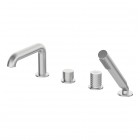 Deante Silia Hexa bateria wannowa 4-otworowa stal szczotkowana BHS_F14M