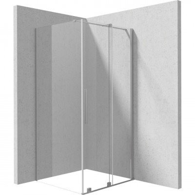 Deante Prizma kabina prysznicowa prostokątna 90x80 cm stal szczotkowana 55379