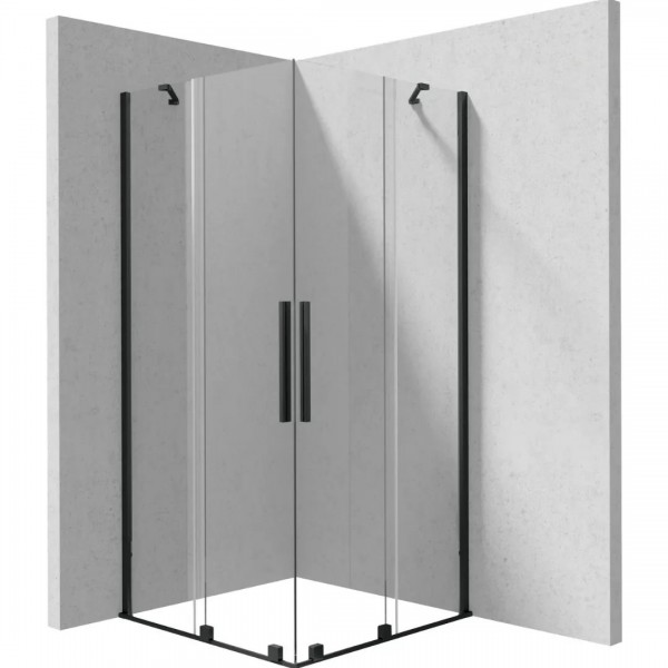 Deante Prizma kabina prysznicowa kwadratowa 90 cm czarny mat KPNNP09P09