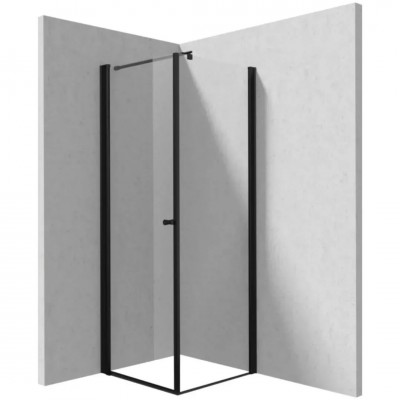 Deante Kerria Plus kabina prysznicowa kwadratowa 80 cm czarny mat KKNNW08S08