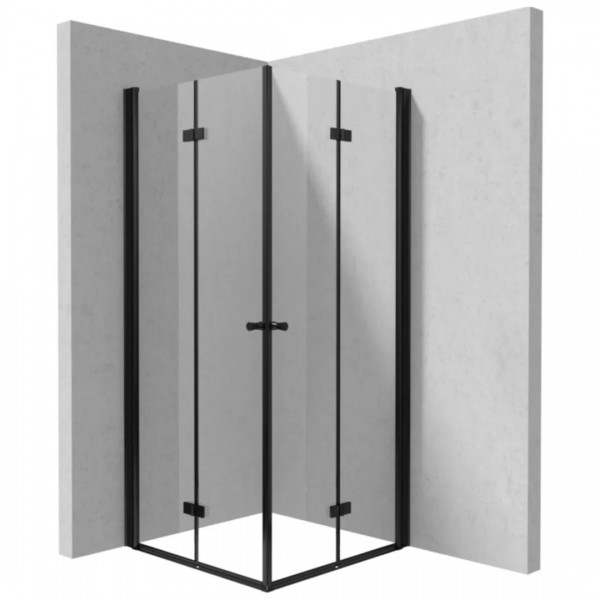 Deante Kerria Plus kabina prysznicowa kwadratowa 90 cm czarny mat KKNNX09X09