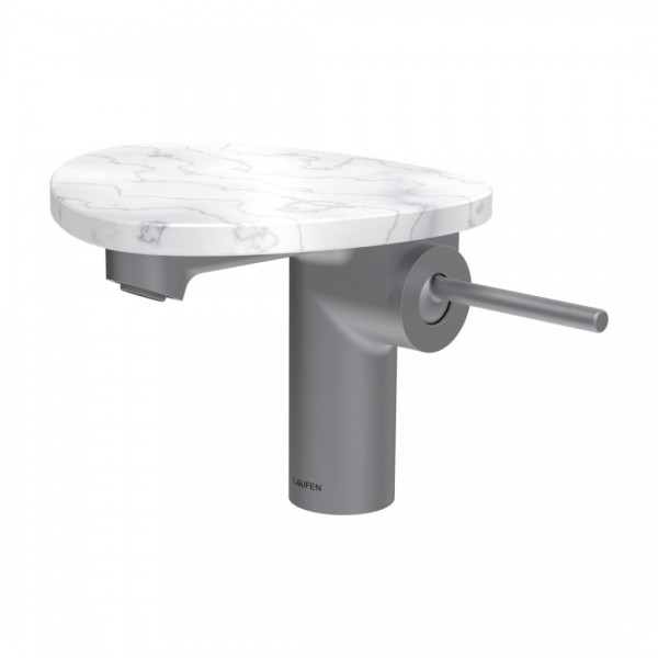 Laufen Ada bateria umywalkowa stojąca stal/biały marmur HF506702505060