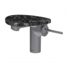 Laufen Ada bateria umywalkowa stojąca stal/czarny marmur HF506702506060