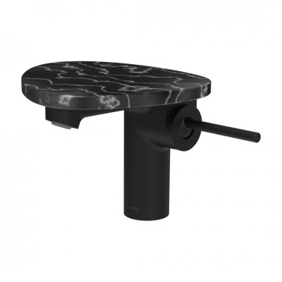 Laufen Ada bateria umywalkowa stojąca czarny mat/czarny marmur HF506702516060