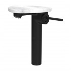 Laufen Ada bateria umywalkowa stojąca wysoka czarny mat/biały marmur HF506714515060