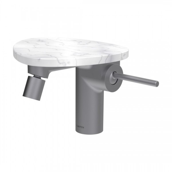 Laufen Ada bateria bidetowa stojąca stal/biały marmur HF506710505060