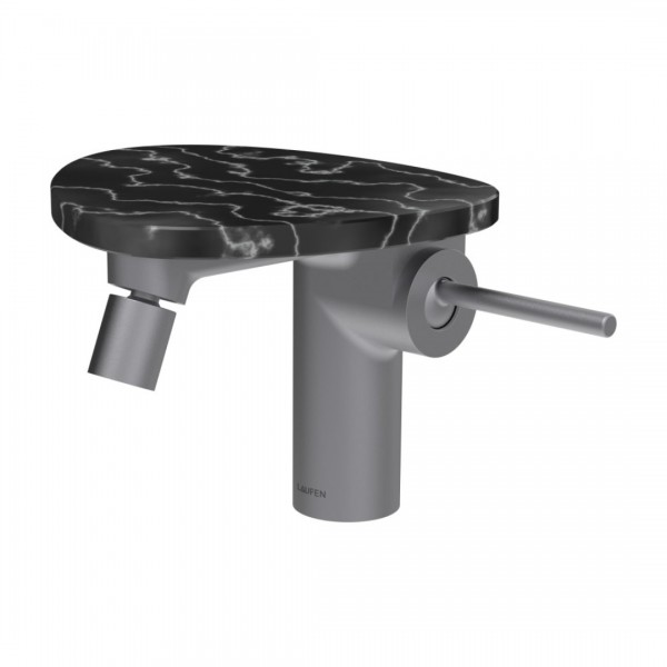 Laufen Ada bateria bidetowa stojąca stal/czarny marmur HF506710506060