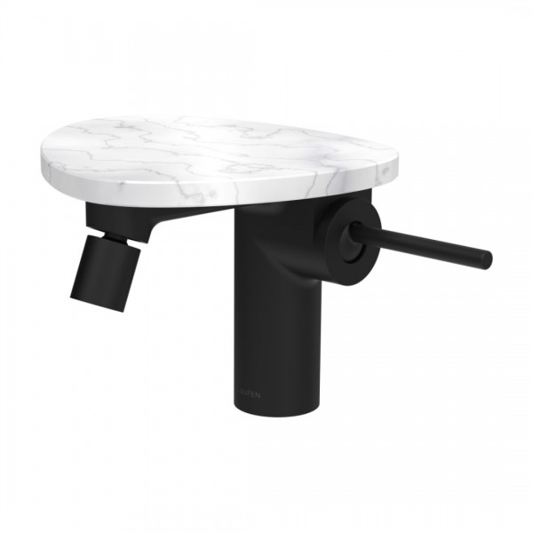 Laufen Ada bateria bidetowa stojąca czarny mat/biały marmur HF506710515060