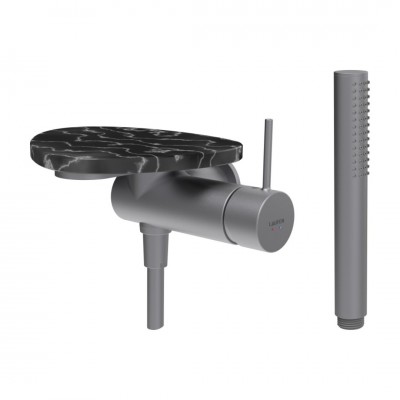 Laufen Ada bateria prysznicowa podtynkowa stal/czarny marmur HF506755506060