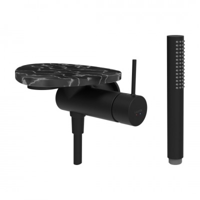 Laufen Ada bateria prysznicowa podtynkowa czarny mat/czarny marmur HF506755516060