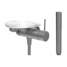 Laufen Ada bateria wannowa podtynkowa stal/biały marmur HF506765505060