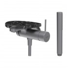 Laufen Ada bateria wannowa podtynkowa stal/czarny marmur HF506765506060