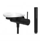 Laufen Ada bateria wannowa podtynkowa czarny mat/biały marmur HF506765515060