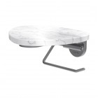 Laufen Ada uchwyt na papier wiszący stal/biały marmur HF506791505060