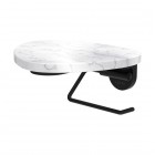 Laufen Ada uchwyt na papier wiszący czarny mat/biały marmur HF506791515060