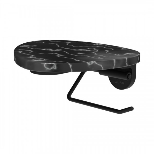 Laufen Ada uchwyt na papier wiszący czarny mat/czarny marmur HF506791516060