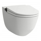 Laufen Riva miska WC wisząca myjąca z deską wolnoopadającą biała z powłoką LCC H8206914040001