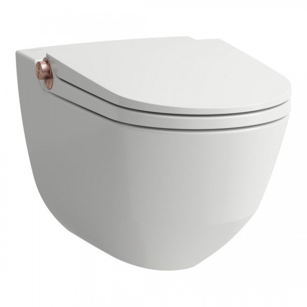 Laufen Riva miska WC wisząca myjąca z deską wolnoopadającą biały mat H8206917640001