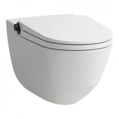 Laufen Riva miska WC wisząca myjąca z deską wolnoopadającą biały mat H8206917650001