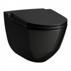 Laufen Riva miska WC wisząca myjąca z deską wolnoopadającą czarny połysk H8206910600001