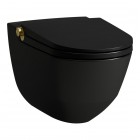 Laufen Riva miska WC wisząca myjąca z deską wolnoopadającą czarny mat H8206917170001