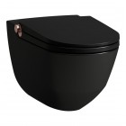 Laufen Riva miska WC wisząca myjąca z deską wolnoopadającą czarny mat H8206917190001