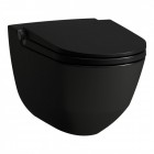 Laufen Riva miska WC wisząca myjąca z deską wolnoopadającą czarny mat H8206917230001