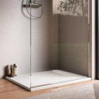 Ronal Calce brodzik prostokątny 90x70 cm konglomeratowy biały mat W31AS09007009