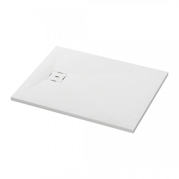 Ronal Calce brodzik prostokątny 90x70 cm konglomeratowy biały mat W31AS09007009