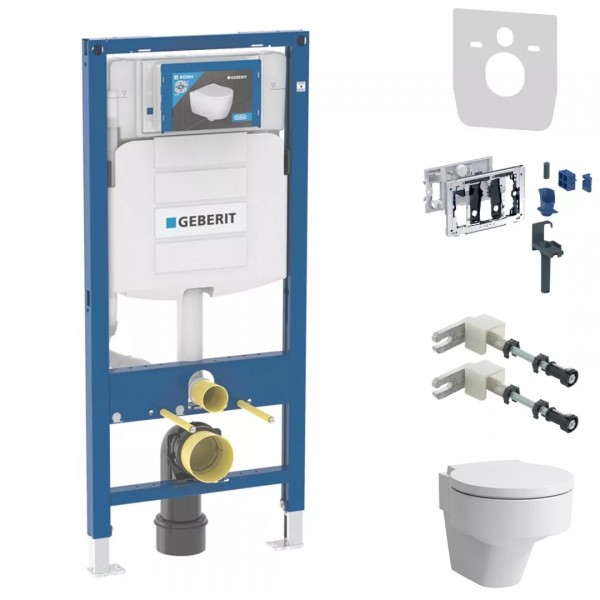 Geberit Duofix DuoFresh Val zestaw WC podtynkowy 6w1 biały połysk 67133