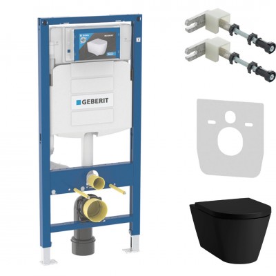 Geberit Duofix Kartell zestaw WC podtynkowy 5w1 czarny mat 67136 Geberit Duofix Kartell zestaw WC podtynkowy 5w1 czarny mat 67136