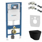 Geberit Duofix Kartell zestaw WC podtynkowy 5w1 czarny mat 67136
