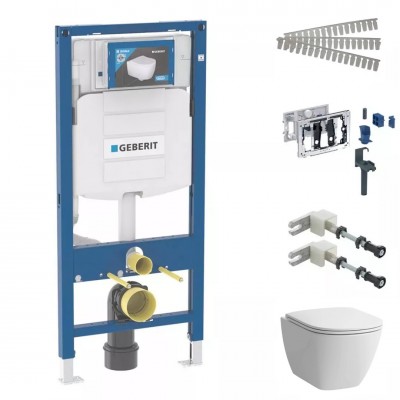 Geberit Duofix DuoFresh Lua Advanced zestaw WC podtynkowy 6w1 biały połysk 67141