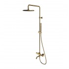 Omnires Y zestaw wannowy ścienny termostatyczny deszczownica 25 cm złoty połysk Y1234GL