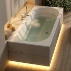 Schedpol Celestia SET wanna prostokątna 170x75 cm z nośnikiem biała 3WSP.CS1P-17075