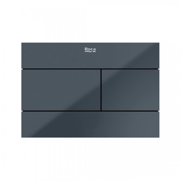 Roca PS2 przycisk spłukujący do WC szklany antracyt A8902243AA