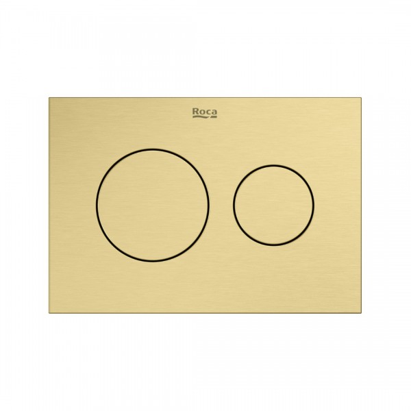 Roca PS3 przycisk spłukujący do WC złoty szczotkowany A8902233VA