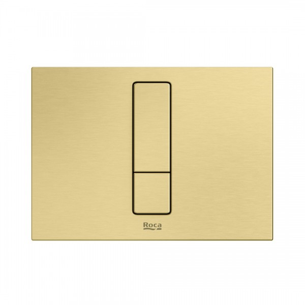 Roca PS4 przycisk spłukujący do WC złoty szczotkowany A8902213VA