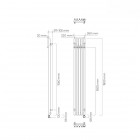Oltens Stang (e) grzejnik łazienkowy 180x26 cm elektryczny czarny mat 55117300