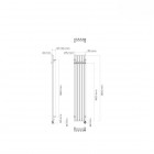 Oltens Stang (e) grzejnik łazienkowy 180x31,5 cm elektryczny czarny mat 55118300