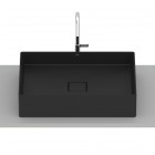 Roca Terra umywalka nablatowa 51x36 cm prostokątna czarny mat A32787Z080