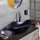 Roca Ohtake umywalka nablatowa 54x37,5 cm czarny mat A327A13080