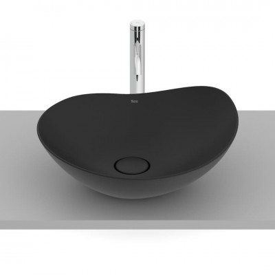 Roca Ohtake umywalka nablatowa 47x40,5 cm czarny mat A327A1N080