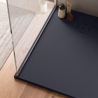 Ronal Calce brodzik prostokątny 90x70 cm konglomeratowy antracyt W31AS09007017