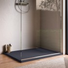 Ronal Calce brodzik prostokątny 90x70 cm konglomeratowy antracyt W31AS09007017