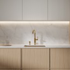 Omnires Tula bateria kuchenna stojąca złoty połysk TL6050GL