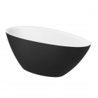 Roca Kauai wanna wolnostojąca 160x75 cm czarny mat/biały A2486170K0