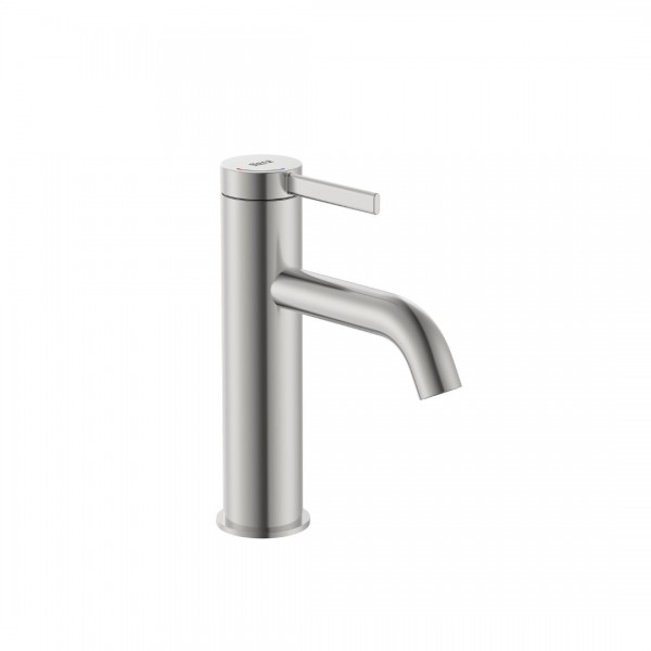 Roca Ona bateria umywalkowa stojąca Cold Start z korkiem stal szczotkowana A5A3A9ESM0